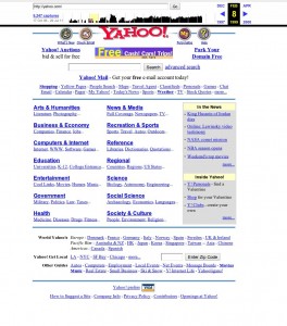 Yahoo Home Page In 1999