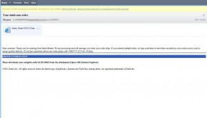 Fake Intuit Email Message