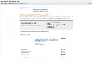 Fake Amazon Order Spam